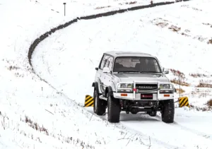 しんた-ランドクルーザー80-岐阜県長良川堤防