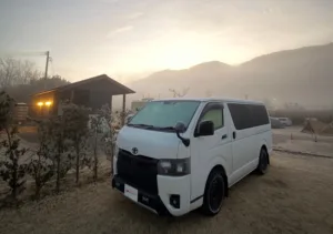 マー君-7型ハイエース　ダークプライムⅡ-湯布院ベースキャンプ場